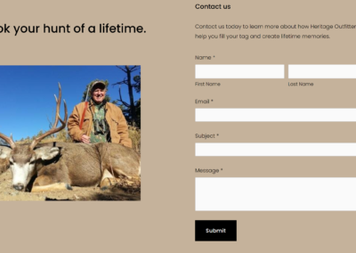 Outfitter website form