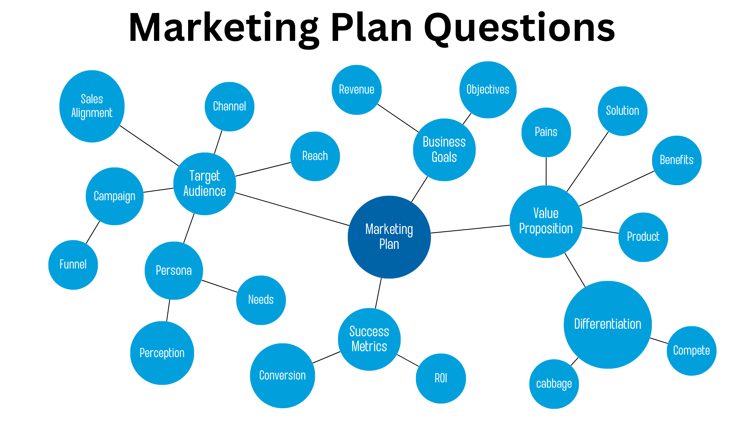 Marketing Plan Questions Mind Map